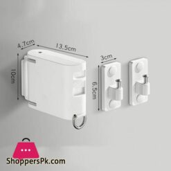 Bayetss Lnea De Secado Retrctil Lneas De Lavado Resistente Montado En La Pared Doble Lnea De Ropa Cuadrado Blanco 531185394 Pulgadas