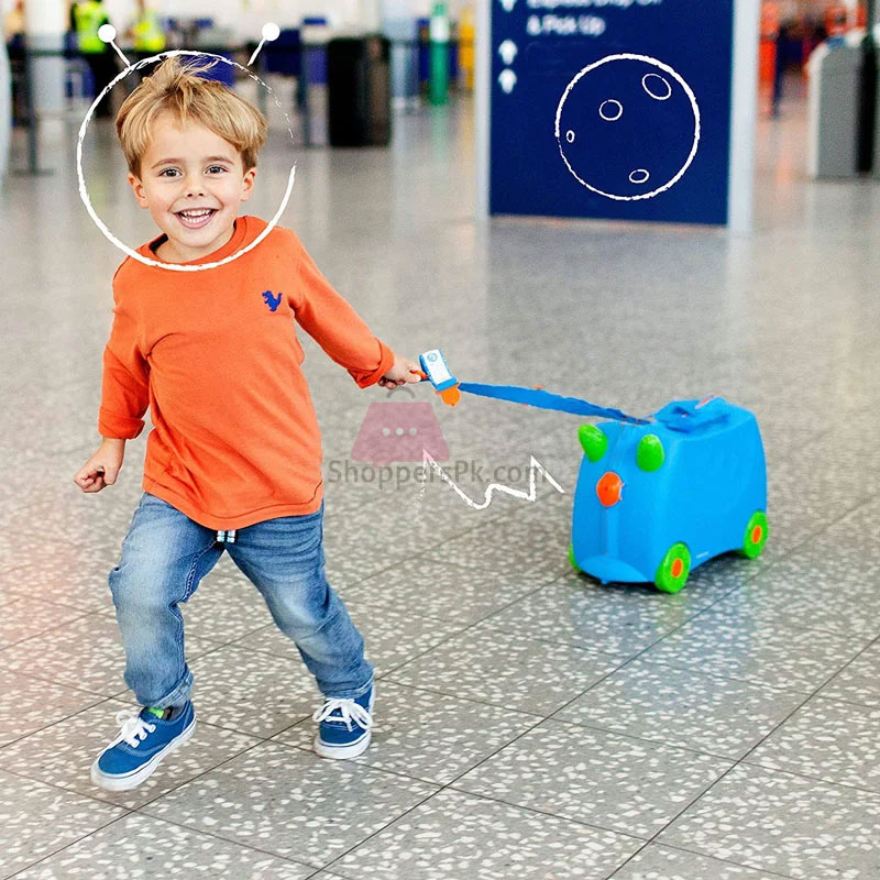 Trunki Childrens Ride On Suitcase And Kids Luggage Toy Box - Kids Trunki - 29X12.5X8Inch
