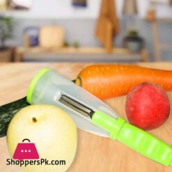 Vegetable And Fruit Peeler With Container Stainless Steel Multi Function Storage Peeler With Storage Box Container Best Kitchen Tool