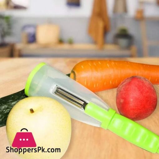 Vegetable and Fruit Peeler with Container Stainless Steel Multi function Storage Peeler with Storage BOX Container Best Kitchen tool