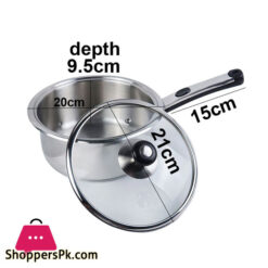 Alpha Durable Stainless Steel Sauce Pan 20Cm - 2.6 Litre
