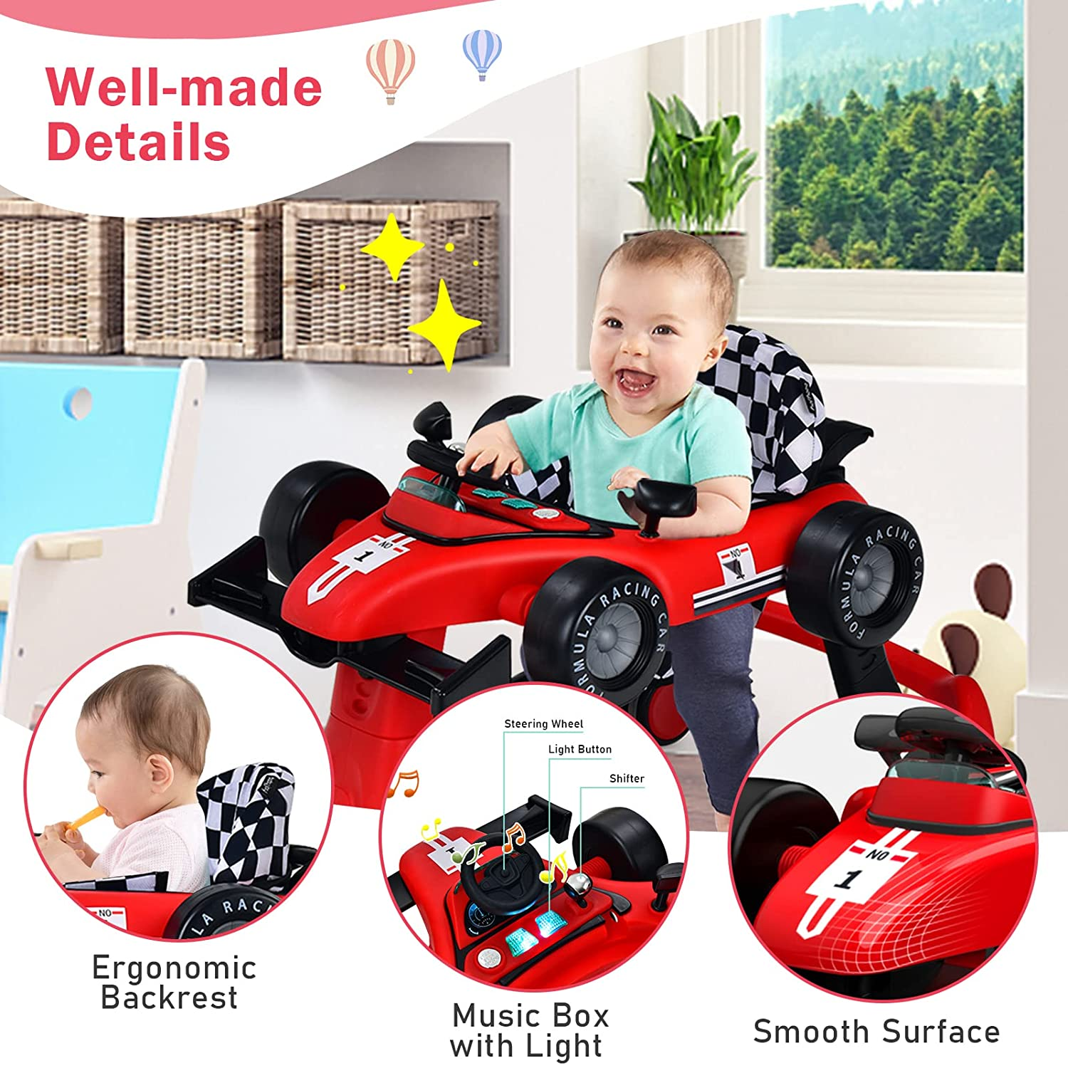 Baby F1 Formula Racing Car Baby Walker Baby Walker Foldable Activity Walker For 6–18 Months 19 Baby F1 Formula Racing Car Baby Walker Baby Walker Foldable Activity Walker For 6–18 Months