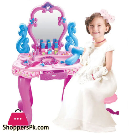 Baby Girl Make Up Toys Little Princess Makeup Table Beauty Hair Dressing Set Gifts for Girls