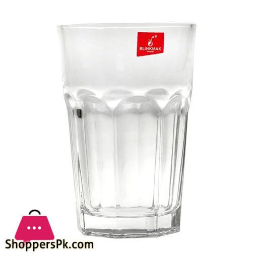 BlinkMax Glass Ikea shape Soft Drink Glass for Hotel Capacity 360ml Set of 6