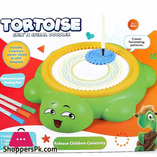 Cartoon Tortoise spin'N Spiral doodler Design Spirograph Drawing Set Creative Spiral Sketchpad 5 gear 5 Pens Educational toys
