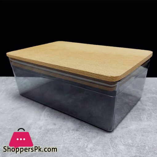 Cheese Dish with Wooden Lid 22x14.5x9.5cm Turkey Made W90