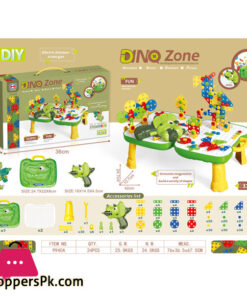 CONSTRUCTION TABLE DINO CONSTRUCTOR WITH A SCREWDRIVER FOR KIDS 315 CHILDREN. 9940A