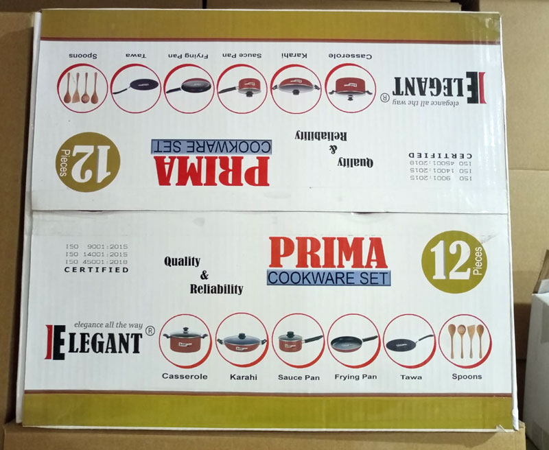 Elegant Prima Non-Stick Cookware Set Of 12 Pcs - Ek678001 7 Elegant Prima Non-Stick Cookware Set Of 12 Pcs - Ek678001