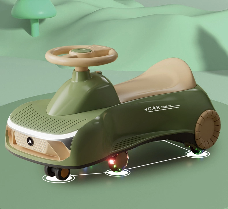 High Quality Children Wiggle Twist Toy Baby Plasma Swing Car With Pu Flashing Wheels