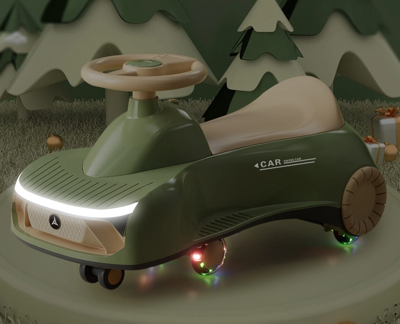 High Quality Children Wiggle Twist Toy Baby Plasma Swing Car With Pu Flashing Wheels