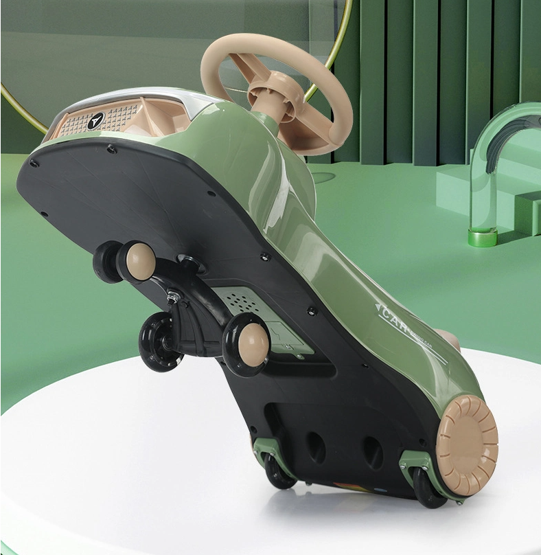 High Quality Children Wiggle Twist Toy Baby Plasma Swing Car With Pu Flashing Wheels