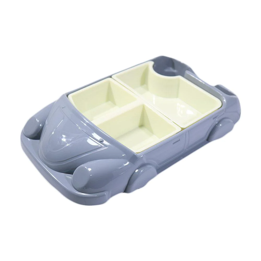 Kids Dinner 8 Compartment Car Food Plate With Bowl Turkey Made