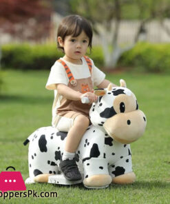 Kids Plush Rechargeable Cow Ride-Ons Car