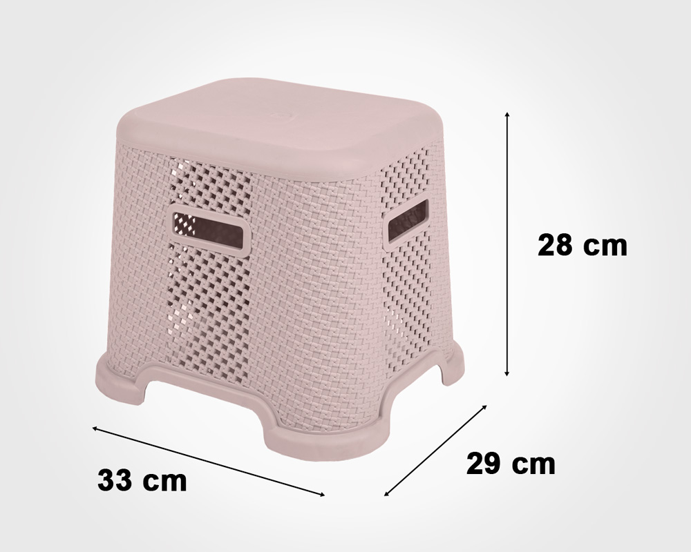 Limon Knit Bathroom Foot Stool 33 X 29 X 28 Cm - Iran Made