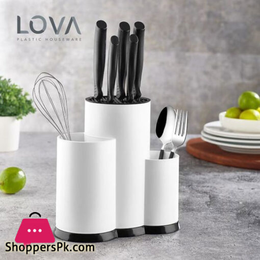 Lova Counter Top Compartment Spoon Knife Stand Luxury Kitchen Organizers Storage Turkey Made