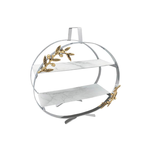 Orchid Round 2- Tier Pastry Stand - Wb472