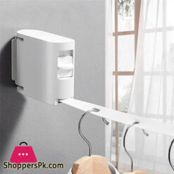 Retractable Hanging Drying Rack Invisible Clothesline Balcony Clothes Line Hole-Free Indoor Hotel Balcony Bathroom