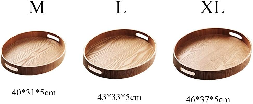 Wooden Oval Serving Tray With Handles 3-Pcs Set 4 Wooden Oval Serving Tray With Handles 3-Pcs Set