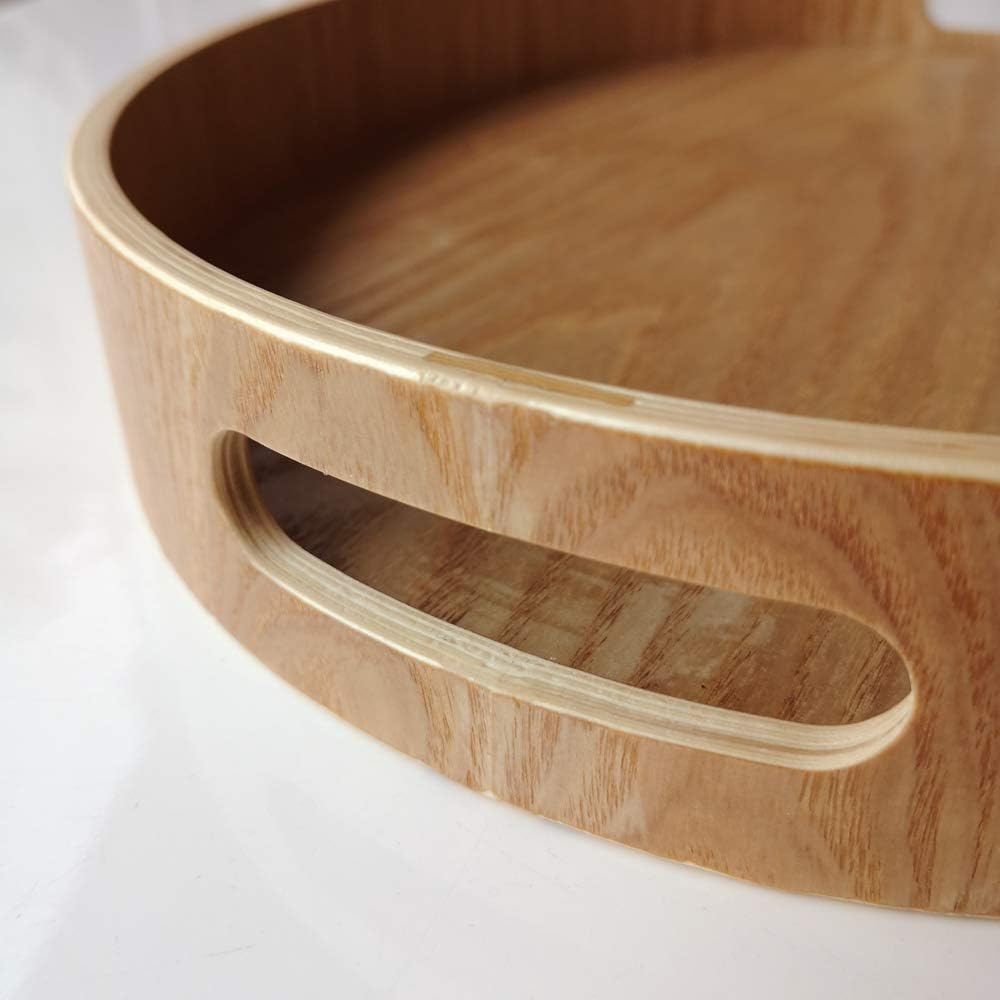 Wooden Oval Serving Tray With Handles 3-Pcs Set 6 Wooden Oval Serving Tray With Handles 3-Pcs Set
