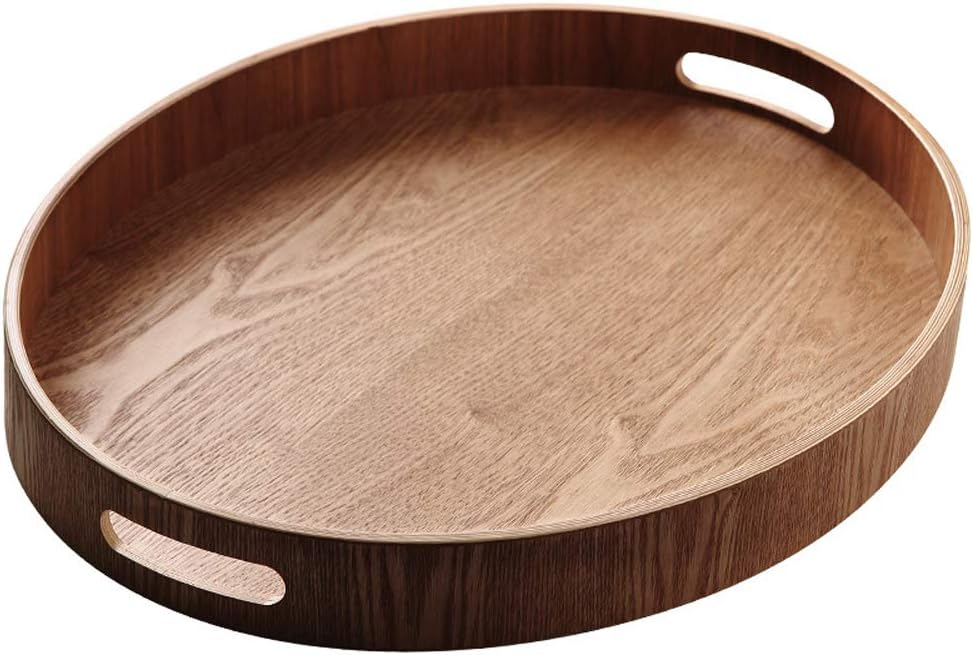 Wooden Oval Serving Tray With Handles 3-Pcs Set 9 Wooden Oval Serving Tray With Handles 3-Pcs Set