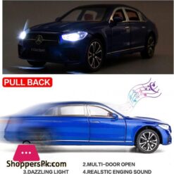 BDTCTK 124 Benz E300 Model CarZinc Alloy Pull Back Toy Diecast Toy Cars with Sound and Light for Kids Boy Girl GiftBlue