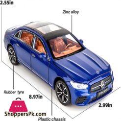 Bdtctk 124 Benz E300 Model Carzinc Alloy Pull Back Toy Diecast Toy Cars With Sound And Light For Kids Boy Girl Giftblue