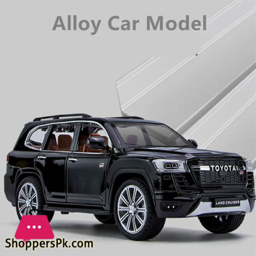 1:24 Scale Toyota Land Cruiser LC300 GR Zinc Alloy Model Car With Light & Sound & Pull Back Die Cast Toys