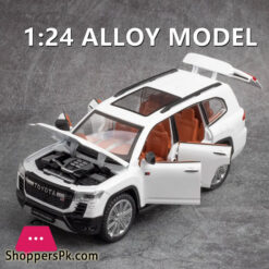 1:24 Scale Toyota Land Cruiser Lc300 Gr Zinc Alloy Model Car With Light &Amp; Sound &Amp; Pull Back Die Cast Toys
