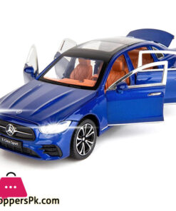 1: 24 Benz E300 Model Car,Zinc Alloy Pull Back Toy Diecast Toy Cars with Sound and Light for Kids Boy Girl Gift(Blue)