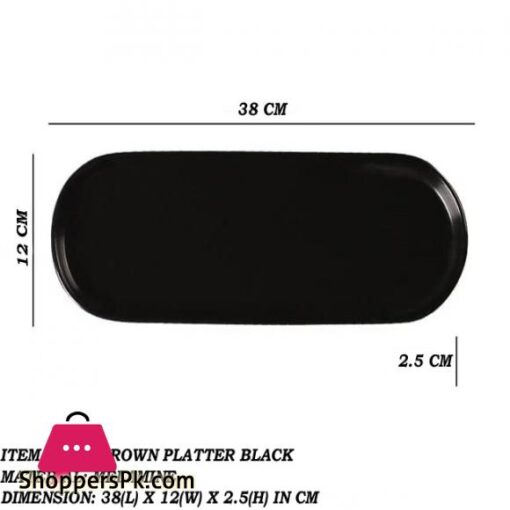 1 Piece Melamine Crown Platter Melamine Material White Black
