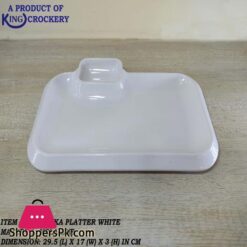 1 Piece Melamine Tikka Platter Melamine Material White Black