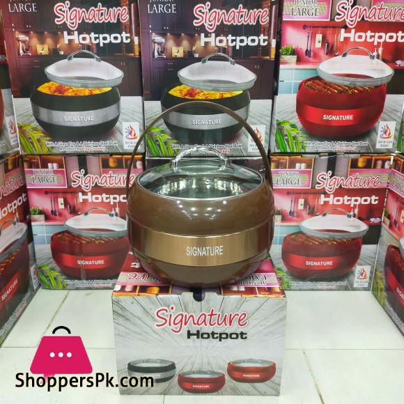 1 Piece Signature Large Hot Pot With Glass Top Capacity 40 Liter Approximately