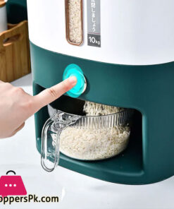 10-Kg Multi-Function Rice Bucket Large-Capacity Press-Sealed Rice Tank Household Kitchen Dry Rice Food Container Storage Bin 37 10-Kg Multi-Function Rice Bucket Large-Capacity Press-Sealed Rice Tank Household Kitchen Dry Rice Food Container Storage Bin - Image 3