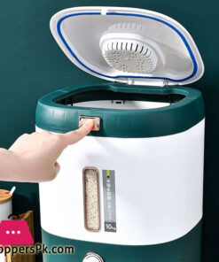 10-Kg Multi-Function Rice Bucket Large-Capacity Press-Sealed Rice Tank Household Kitchen Dry Rice Food Container Storage Bin 38 10-Kg Multi-Function Rice Bucket Large-Capacity Press-Sealed Rice Tank Household Kitchen Dry Rice Food Container Storage Bin - Image 4