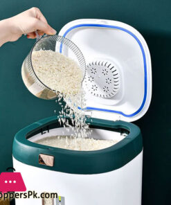 10-Kg Multi-Function Rice Bucket Large-Capacity Press-Sealed Rice Tank Household Kitchen Dry Rice Food Container Storage Bin 39 10-Kg Multi-Function Rice Bucket Large-Capacity Press-Sealed Rice Tank Household Kitchen Dry Rice Food Container Storage Bin - Image 5