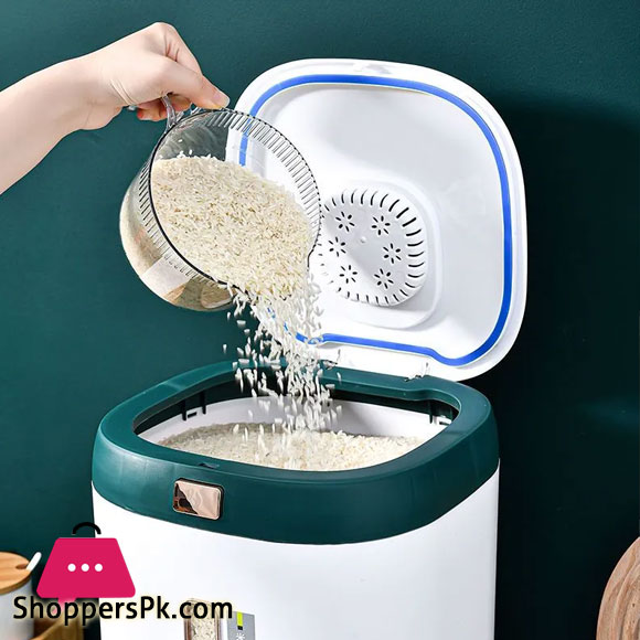10-Kg Multi-Function Rice Bucket Large-Capacity Press-Sealed Rice Tank Household Kitchen Dry Rice Food Container Storage Bin
