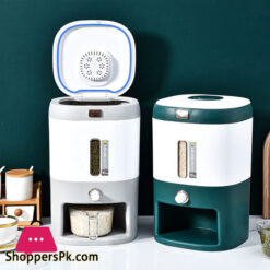 10-Kg Multi-Function Rice Bucket Large-Capacity Press-Sealed Rice Tank Household Kitchen Dry Rice Food Container Storage Bin