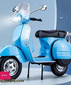 1:10 vespa Motorcycle Model Toys With Sound Light Simulation
