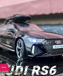 1:24 Audi RS6 Quattro Station Wagon Alloy Toy Car Model Wheel Steering Sound and Light Children's Toy Collectibles Birthday gift