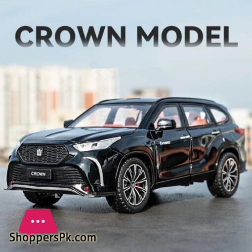 124 Crown KLUGER SUV Alloy Car Model Diecast Metal Toy Off road Vehicles High Simulation Sound and Light