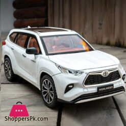 124 Highlander Suv Alloy Die Cast Toy Car Model Sound And Light Pull Back
