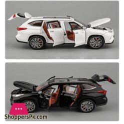 124 Highlander Suv Alloy Die Cast Toy Car Model Sound And Light Pull Back