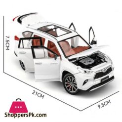 124 Highlander Suv Alloy Die Cast Toy Car Model Sound And Light Pull Back