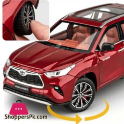 124 Highlander Suv Alloy Die Cast Toy Car Model Sound And Light Pull Back