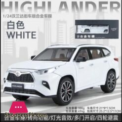124 Highlander Suv Alloy Die Cast Toy Car Model Sound And Light Pull Back