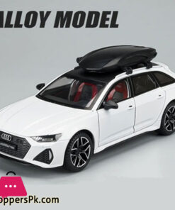 1:24 Audi Rs6 Quattro Station Wagon Alloy Toy Car Model Wheel Steering Sound And Light Children'S Toy Collectibles Birthday Gift - Image 3