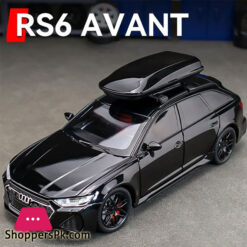 1:24 Audi Rs6 Quattro Station Wagon Alloy Toy Car Model Wheel Steering Sound And Light Children'S Toy Collectibles Birthday Gift