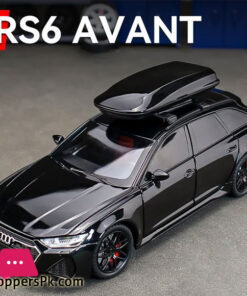 1:24 Audi Rs6 Quattro Station Wagon Alloy Toy Car Model Wheel Steering Sound And Light Children'S Toy Collectibles Birthday Gift - Image 2