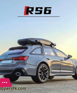 1:24 Audi Rs6 Quattro Station Wagon Alloy Toy Car Model Wheel Steering Sound And Light Children'S Toy Collectibles Birthday Gift - Image 4