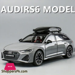 1:24 Audi Rs6 Quattro Station Wagon Alloy Toy Car Model Wheel Steering Sound And Light Children'S Toy Collectibles Birthday Gift
